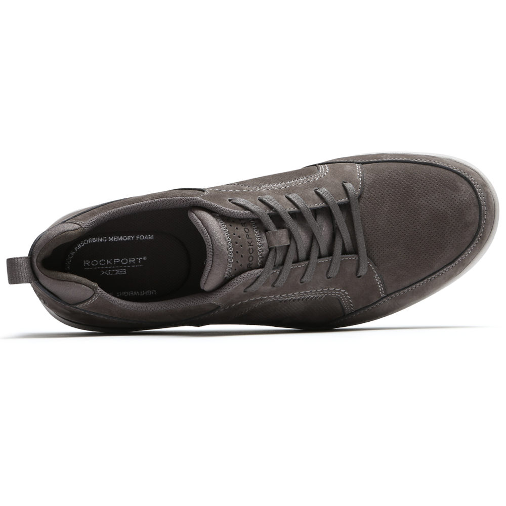 Zapatillas Rockport Hombre Mexico - City Edge Lace-Up Grises Oscuro - PTKAG7592